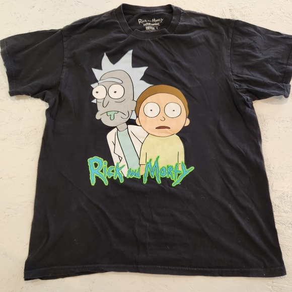 Rick and Morty graphic tee Adult Swim black large - Picture 1 of 5